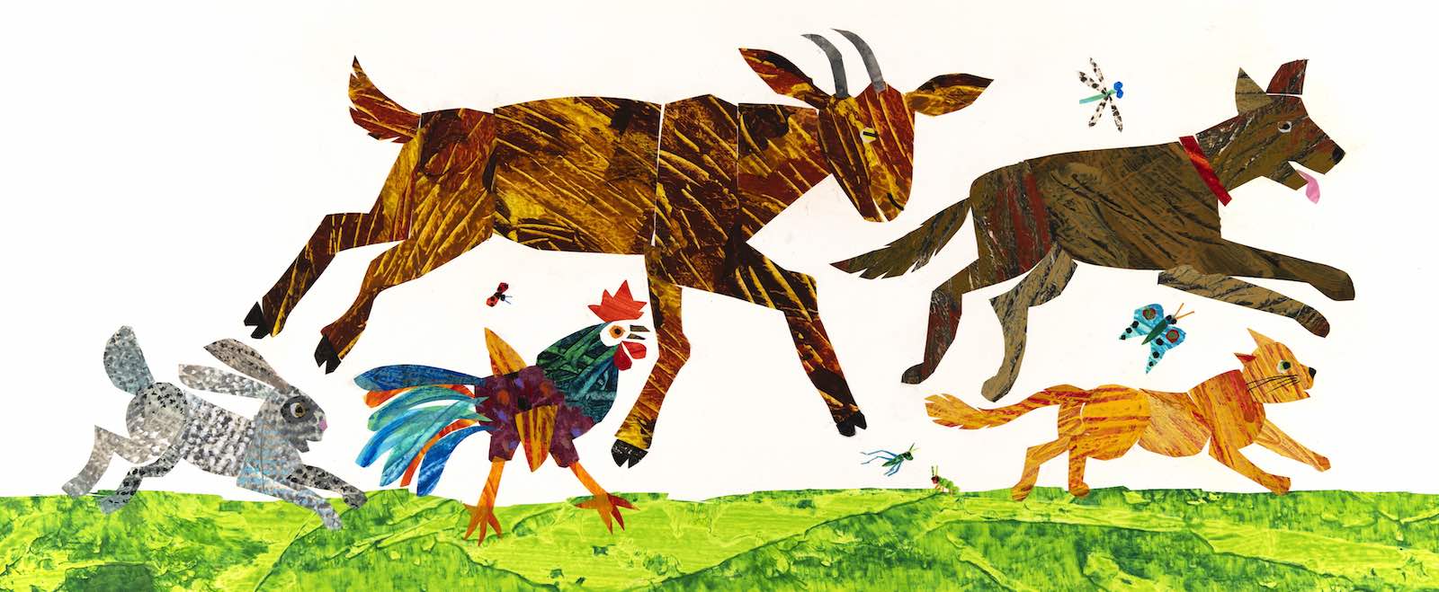 Eric Carle, Illustration for Where Are You Going? To See My Friend! by Eric Carle and Kazuo Iwamura