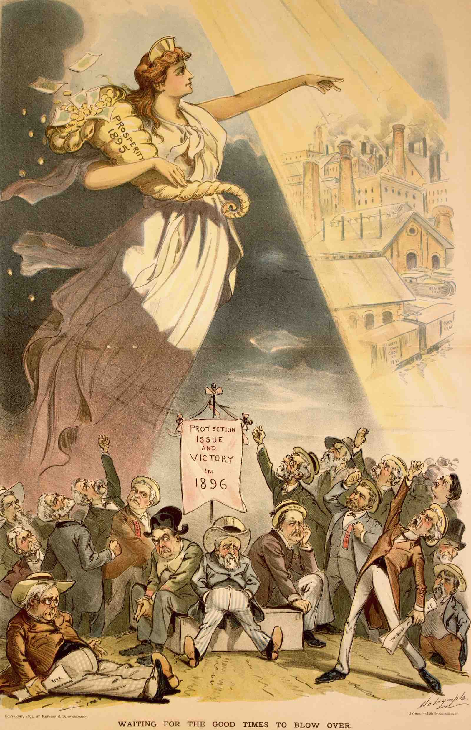 Waiting for the Good Times to Blow Over cartoon from the Kahn Collection