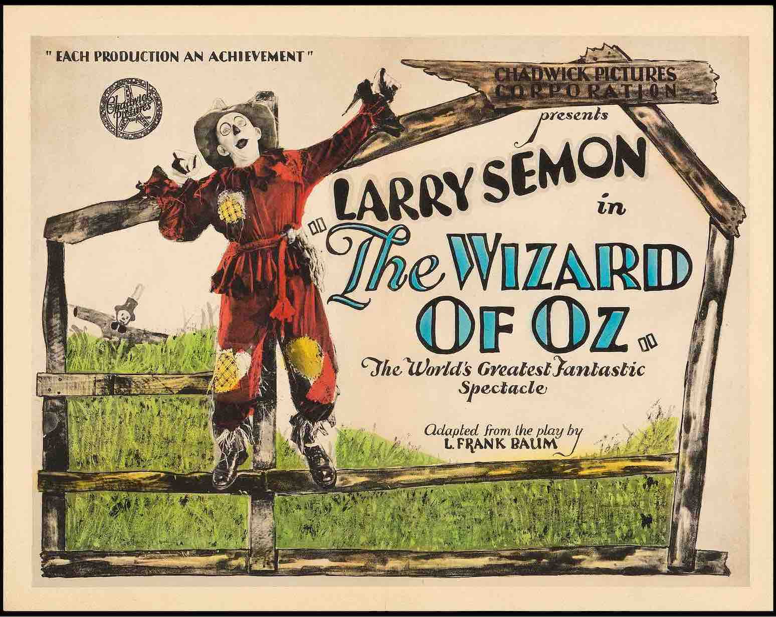 The Wizard of Oz (Chadwick Pictures, 1925) title lobby card