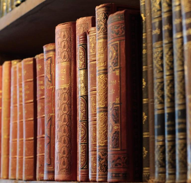old books on a shelf