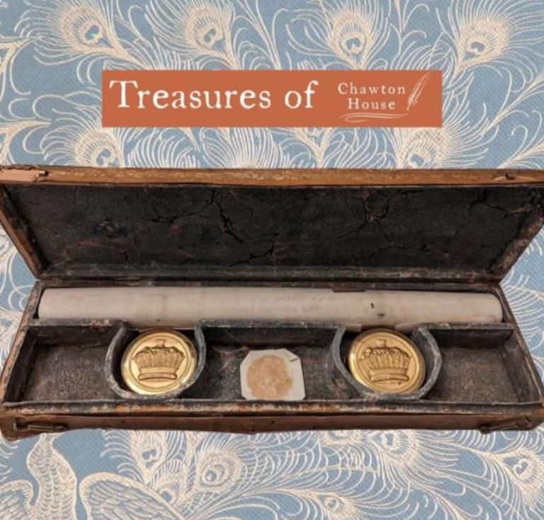 The never-before-displayed Grant of Arms