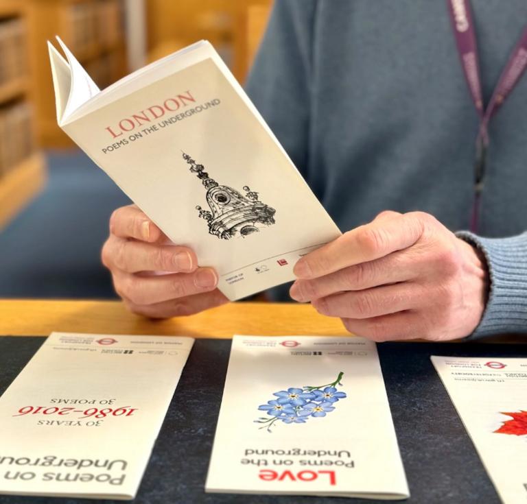 Some of the archive collection pictured in situ at Cambridge University Library