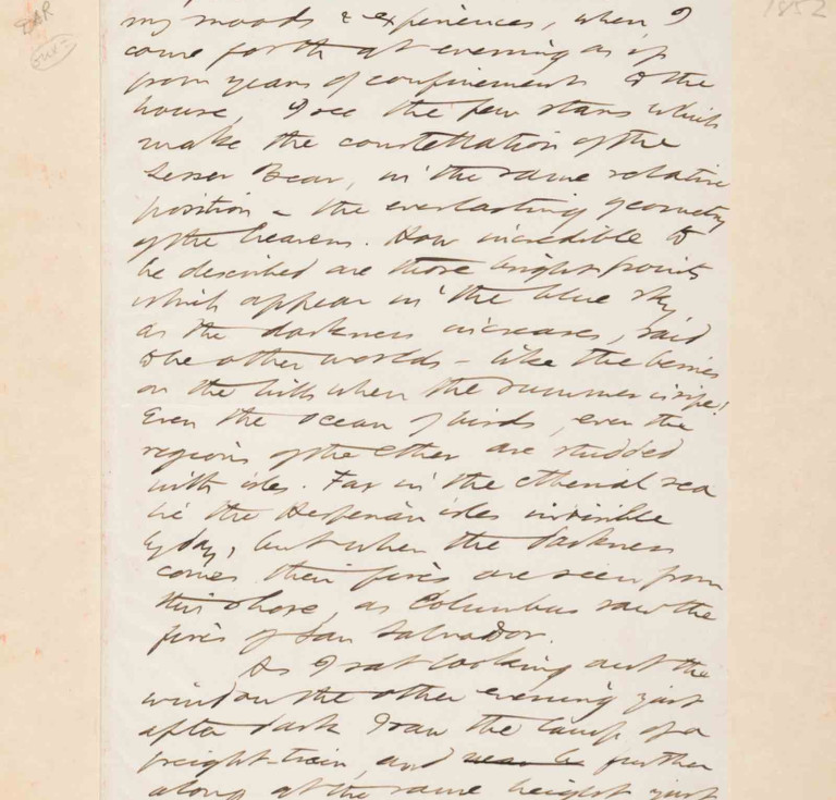autograph manuscript leaf from Henry David Thoreau's journal