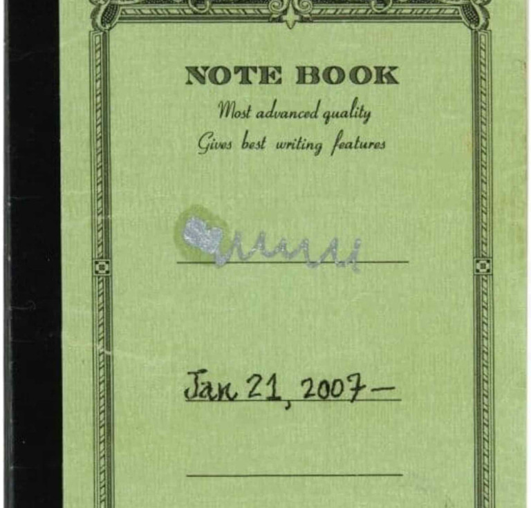 Leonard Cohen's green Apica notebook 